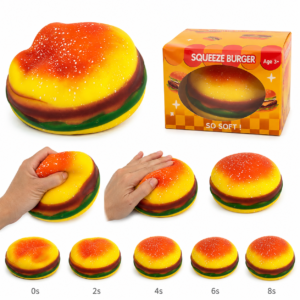 Squishy burgeris XL dydis 17 cm plotis